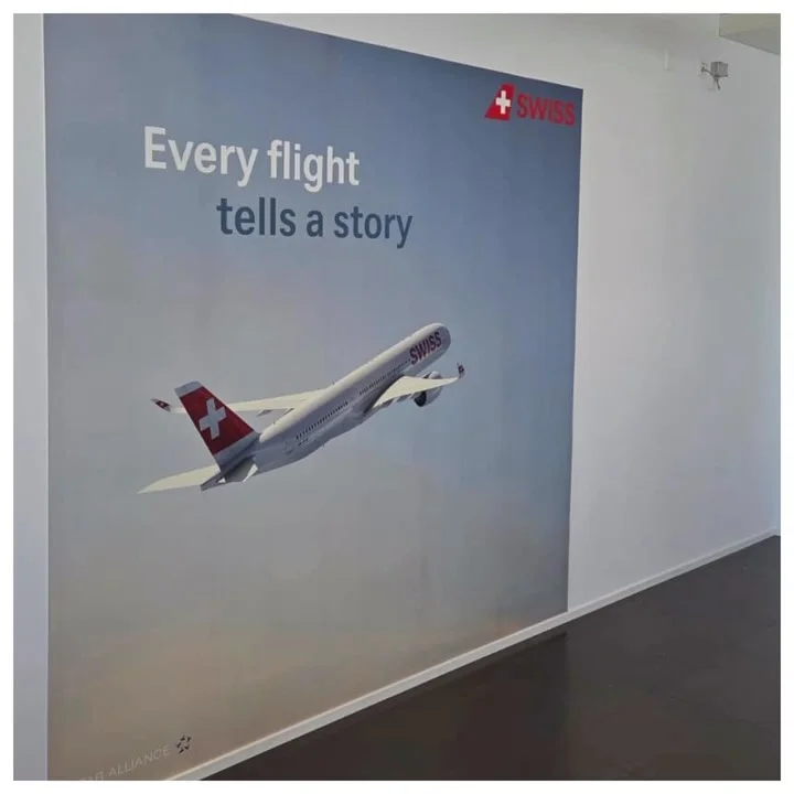 Digitaldruck-Vliestapete am Flughafen Zürich