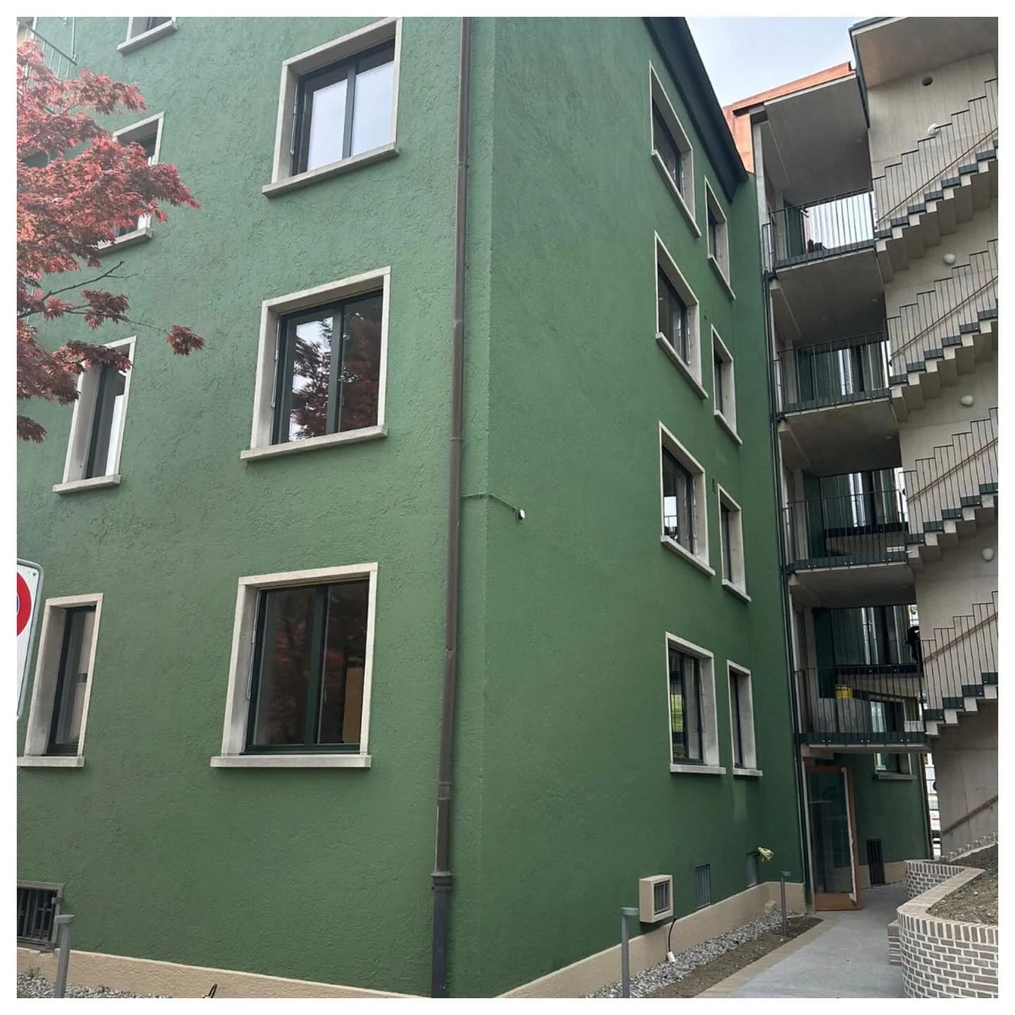 Erweiterungsbau Zürich Wipkingen – neuer Fassadenteil